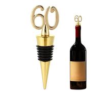 Mart Bouchon de bouteille de vin 13 x 6 cm avec minuteur, bouchon en liège en silicone réutilisable, accessoire décoratif pour champagne avec construction élégante, décoration de vacances pour mariage