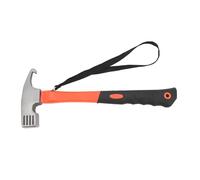 Marteau à clouer multifonctionnel avec bec d'aigle, poignée en caoutchouc antidérapante pour le camping, la randonnée et les activités de plein air, en caoutchouc ABS et fer (Orange)