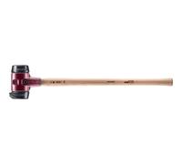 Marteau de frappeur HALDER SIMPLEX Caoutchouc chargé avec pied intégré / caoutchouc chargé avec boîtier en fonte malléable, manche en bois hickory de haute qualité - D=80 mm - 3022.281