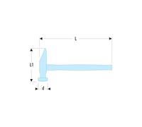 Facom Marteau à débosseler Facom surface de frappe ronde 30 mm Quantité:1
