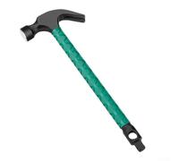 Marteau à panne fendue pour vis d'expansion CVC avec 4 tailles de douilles différentes, design en forme de V et poignée antidérapante pour un contrôle fiable lors de l'installation (340 mm)