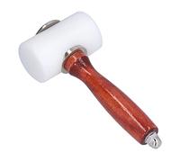 Marteau à sculpter le cuir en nylon avec manche en bois pour estamper et coudre des outils de maroquinerie, maillet réduisant les chocs pour l'impression manuelle de figurines et