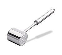 Marteau à Viande, Lot de 2, Double Face, attendrisseur pour escalope, Steak, 28 cm de Long, Acier Inoxydable, argenté