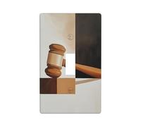Marteau abstrait minimaliste géométrique justice couvercle d'interrupteur décoratif simple plaque murale 1 gang pour cuisine, ferme, chambre à coucher, salle de bain
