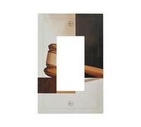 Marteau abstrait minimaliste géométrique justice interrupteur plaque murale plaque frontale simple bascule 1 gang décoratif prise de courant couvertures pour la maison, la cuisine, la salle de bain
