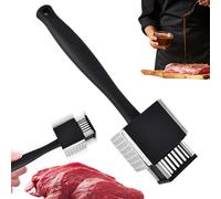 Marteau adoucisseur de viande - Outil pour frapper la viande, maillet en acier inoxydable pour ramollir le bœuf, le porc et la volaille | Écraseur de viande avec têtes double face, manches Erg