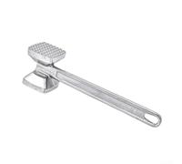 Marteau attendrisseur de viande double face en aluminium, maillet texturé et à tête plate pour steak, bœuf, porc et légumes-racines, outil de cuisine professionnel pour un effilage uniforme (L)
