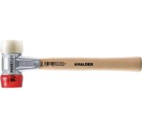 Marteau BASEPLEX L.270mm tête-D.25mm dur HO Nyl.blanc/Ca rouge HALDER