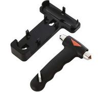 Marteau brise-vitres d'urgence - CARPOINT - Noir - Tête à double face en acier trempé et lame Solingen intégrée