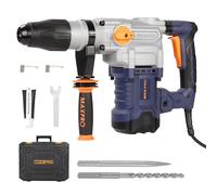 Marteau Burineur MAXPRO 1600W SDS-MAX, 9J - Perceuse Démolisseur Lourde pour Béton - Capacité de Perçage: 50mm - Poignée Anti-Vibration Incluse avec Mallette de Transport
