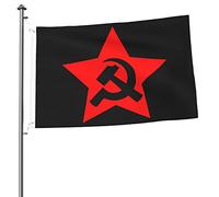 Marteau communiste faucille et drapeau étoile 2x3 FT Double face extérieur, grande bannière maison drapeau cour décoration extérieure