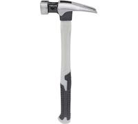 Marteau de camping en fibre de carbone magnétique à extrémité carrée, ergonomique, non glissant, manche en caoutchouc, clou pour le travail du bois 10 oz