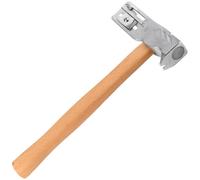 Marteau de couvreur avec force de maintien élevée, manche en bois, hache de toiture avec arrache-clou, marteau pour piquets de tente, portable, essentiel de camping, argent, 13 in / 33 cm