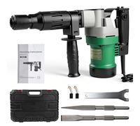 Marteau de démolition 1400 W, Marteau Piqueur, Marteau perforateur, SDS-Plus | Force d'impact 30 J | 3600 BPM | Poignée Anti-vibration, Burin Pointu, Plat Coffret Inclus pour Buriner Béton, L'ardoise