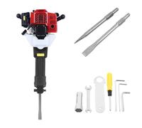 Marteau de démolition à essence 2,5 CV professionnel à 2 temps avec foret 0,6 l/heure - Faible consommation de carburant - Force de frappe 20-55J
