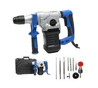 Marteau de forage avec mandrin SDS Plus 1500 W avec poignée rotative à 360 ° 6 vitesses variable 8 accessoires pour marteau perforateur 3 fonctions en 1