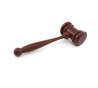 Marteau de juge Accessoire de costume - Lot de 1 - Marteau marron effet bois avec poignée - Accessoire de déguisement pour adulte homme femme