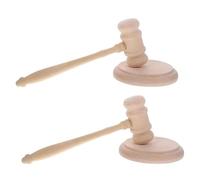 Marteau De Juge En Bois Lot de 2 maillets de juge en bois avec base robuste for tribunal Pour Avocat