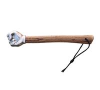 Marteau de poing en acier inoxydable antidérapant pour situations d'urgence, manche en bois haute dureté, marteau à main de collection