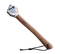 Marteau de poing en acier inoxydable antidérapant pour situations d'urgence, manche en bois haute dureté, marteau de collection