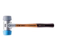 Marteau de protection SIMPLEX, 50:40, TPE-soft / TPE-mid ; avec boîtier en aluminium et manche en bois de qualité | D=50 mm | 3113.051