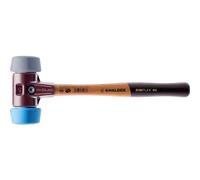 Marteau de protection SIMPLEX, 50:40, TPE-soft / TPE-mid ; avec boîtier en fonte malléable et manche en bois de haute qualité | D=50 mm | 3013.051