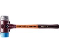 Maillet HALDER SIMPLEX TPE souple / métal doux avec boîtier en fonte malléable et manche en bois - D=40 mm - 3019.040
