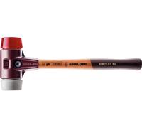 Maillet HALDER SIMPLEX TPE moyen / plastique avec boîtier en fonte malléable et manche en bois - D=60 mm - 3036.060