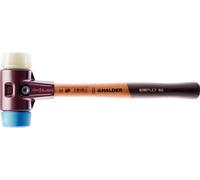 Maillet SIMPLEX TPE souple / nylon avec boîtier en fonte malléable et manche en bois - D=60 mm - 3018.060