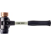 Marteau de protection SIMPLEX, composition de caoutchouc / cuivre ; avec boîtier renforcé en fonte malléable et manche en fibre de verre | D=40 mm | 3724.040
