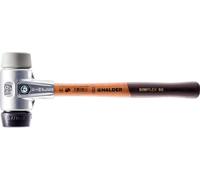 Marteau de protection Simplex, composition de caoutchouc / TPE-mid ; avec boîtier en aluminium et manche en bois de qualité | D=40 mm | 3123.040