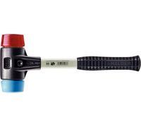 Maillet HALDER SIMPLEX TPE souple /plastique avec boîtier en fonte malléable renforcée et manche en fibre de verre - D=60 mm - 3716.060