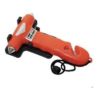 Marteau de secours HP Autozubehör 10659 avec support, coupe-ceinture, brise-vitre