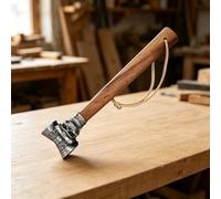 Marteau de serrurier en acier inoxydable avec manche en bois amortissant | Tête en acier forgé, poignée en bois amortissant les vibrations, antidérapante, pour un travail de frappe précis