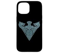 Marteau de Thor Loup d'Odin Triquetra Symbole Viking Coque pour iPhone 15