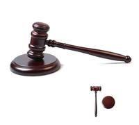 Marteau de vente aux enchères en bois avec socle, marteau de juge, marteau en bois de qualité supérieure, pour juges, avocats, ventes aux enchères