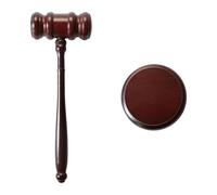 Marteau de vente aux enchères en bois - Marteau de juge et bloc de résonance - Marteau en bois de qualité supérieure - Pour juges, avocats, ventes aux enchères, jeu de rôle pour enfants et cadeaux