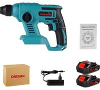 Marteau électrique, puissance 1000W, 8600 coups par minute, 2 batteries 1 prise EU