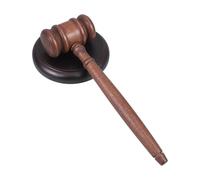 Marteau en bois vintage avec poignée et base confortables, marteau de style rétro for juges, commissaires-priseurs, salles d'audience, utilisation et affichage des avocats Maillets en bois