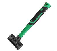 Marteau en caoutchouc non élastique avec demi-trou à dessus plat pour installation de meubles de sol et décoration de la maison, options noir et vert disponibles (1,4 kg)