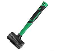 Marteau en caoutchouc non élastique avec noyau à bille en acier et poignée en fibre, dessus plat pour installation de carreaux de sol et de meubles, 0,5 kg, 0,9 kg, options de 1,4 kg, noir (0,5 kg)