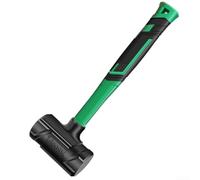 Marteau en caoutchouc non élastique avec noyau à bille en acier et poignée en fibre, dessus plat pour installation de carreaux de sol et de meubles, 0,5 kg, 0,9 kg, options de 1,4 kg, noir (1,4 kg)