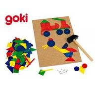 Marteau et set de Clous, Jeu Educatif Enfant en bois Goki G