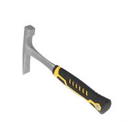Marteau géologique à têtes plates et pointues - Marteau roche en acier 45 pour exploitation minière de terrain, exploration géologique et maçonnerie - 280 mm - Manche jaune haute visibilité (B)