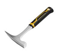 Marteau géologique à têtes plates et pointues pour fissures et fendage, fabriqué en acier 45 durable avec poignée en caoutchouc antidérapant pour l'exploitation minière, la maçonnerie et l'exploration