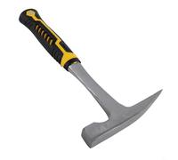 Marteau géologique avec tête plate et pointue, outil de crochetage de roche en acier forgé 45 pour l'exploration minière, la maçonnerie, la géologie des champs, caoutchouc antidérapant Han(A)