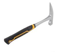 Marteau géologique, pic à pierre à double tête en acier 45 avec poignée en caoutchouc antidérapant, options de taille 280 mm/320 mm pour l'exploitation minière/maçonnerie/exploration extérieure, jaune