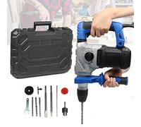 Marteau Perforateur, 1500W Perforateur Burineur 6J, 6 Vitesses, 4 Fonctions & Plus Rapidement Changer Le Mandrin SDS-Plus, Technologie Anti-vibratio, avec Divers accessoires, Livré en coffret