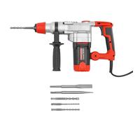 Marteau perforateur 2200 W, fonctions 3 en 1, avec accessoires, burin et mallette de transport, 930 tr/min, marteau de démolition, poignée anti-vibration