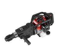 Marteau perforateur à essence 2 temps 33 CC | Marteau burin manuel à essence 3 en 1 1000 W avec 3 forets et 2 burins pour briser, buriner, creuser
